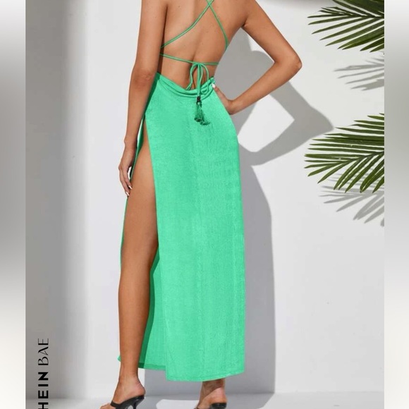 MINT slinky beach cover up / dress - Picture 2 of 5